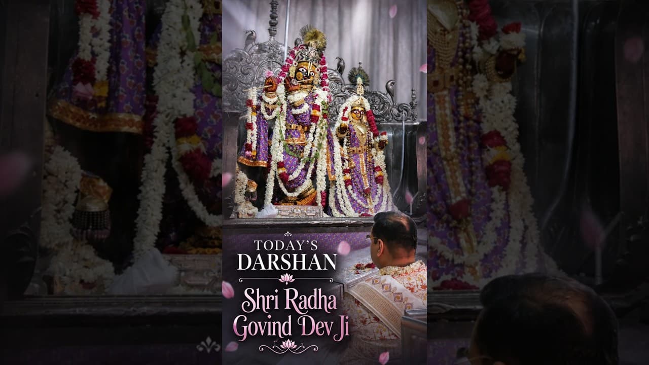 Today's Darshan ~ Shri Radha Govind Dev Ji, Jaipur #shorts