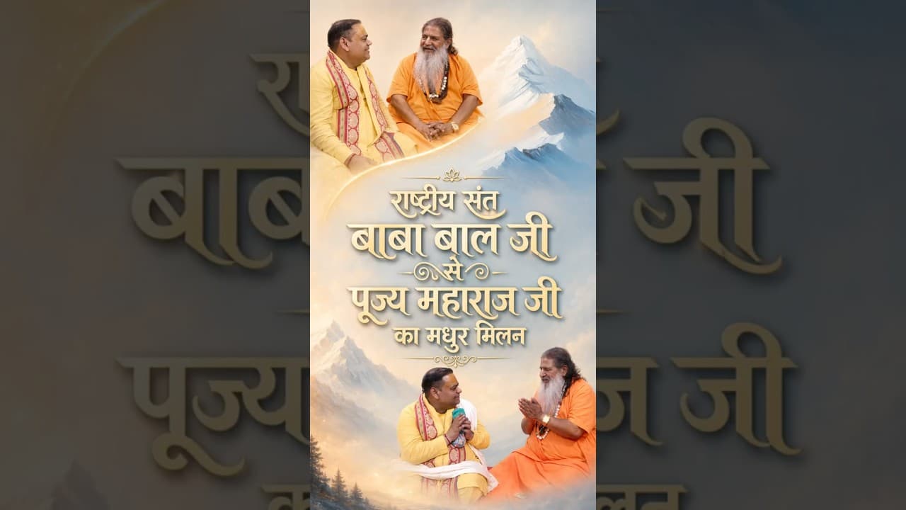 राष्ट्रीय संत श्री बाबा बाल जी महाराज जी से पूज्य महाराज जी का मधुर मिलन #viralshorts