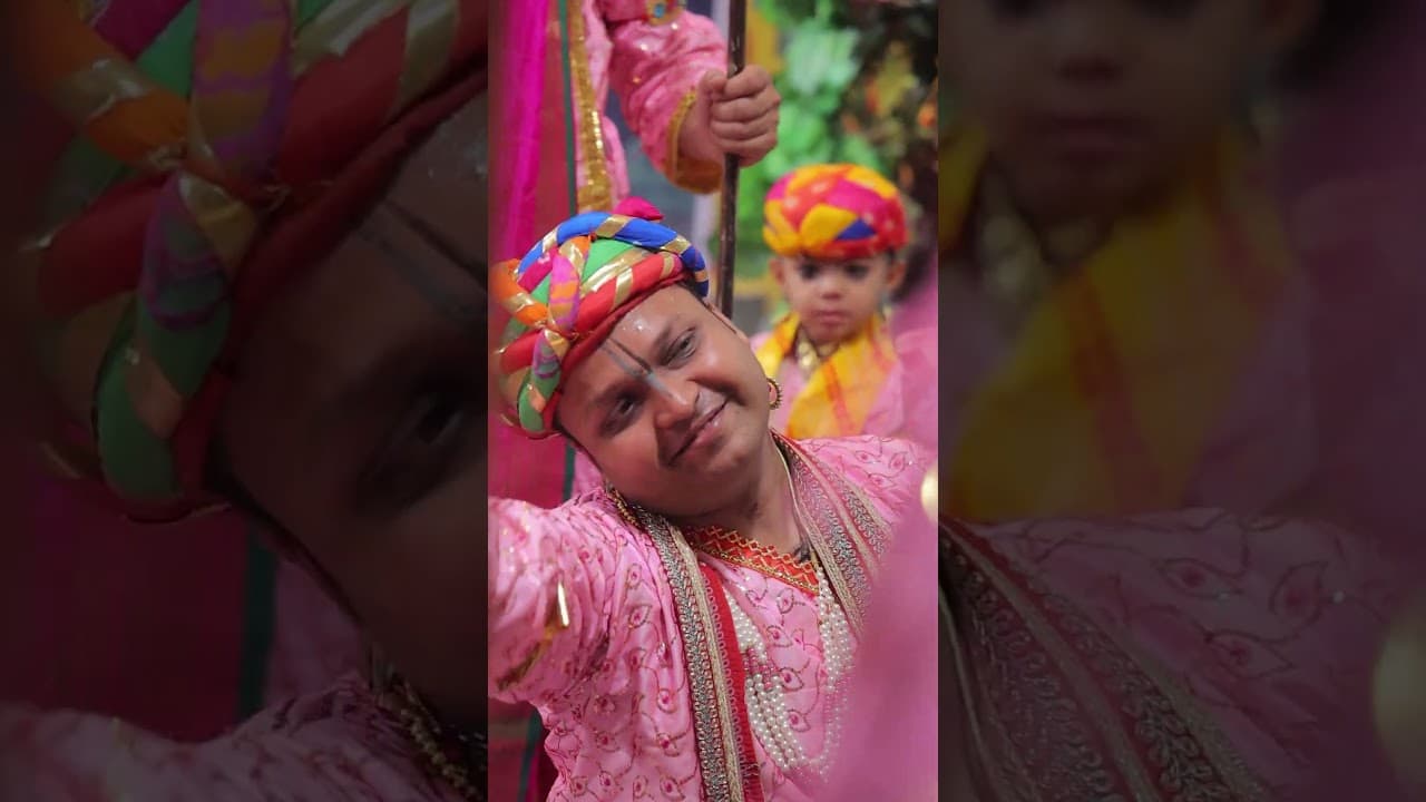 श्री ब्रज अष्टायाम लीला के तृतीय दिवस , गौचारण लीला | #ashtayamleela #brajleela #gaumata #shortsfeed